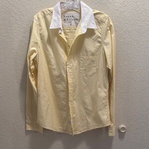 Frank & Eileen Yellow and White Casual Button Down Shirt